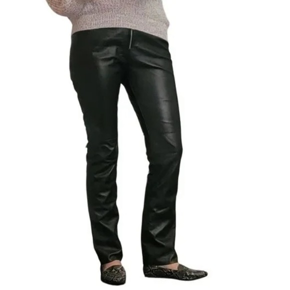 MUST GO 🥳NEW ITEM HUGO BUSCATTI  leather pants 🌸🌸 - Picture 3 of 12
